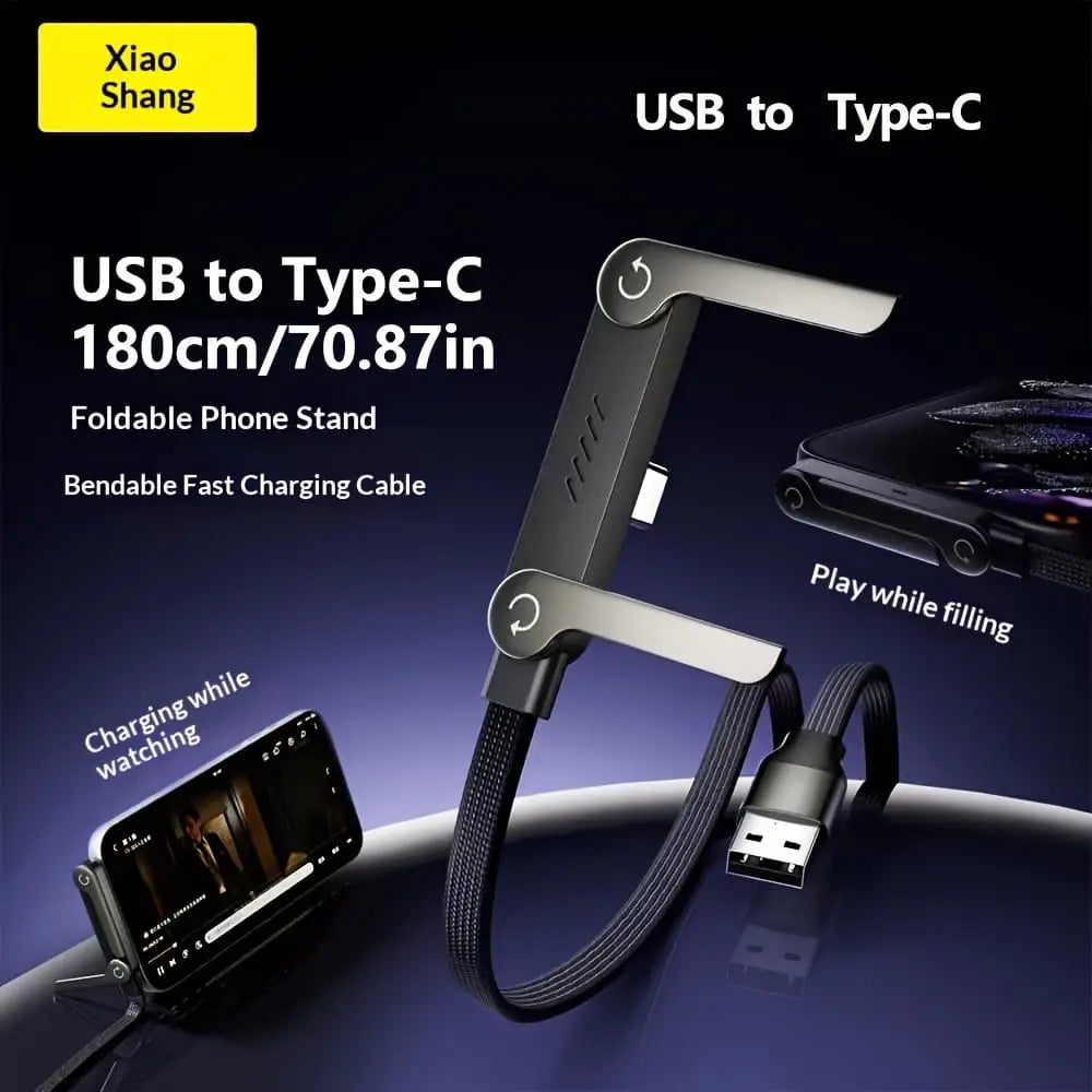 Cable 3 in 1 240W C to C Stand Cable Fast Charging Cable